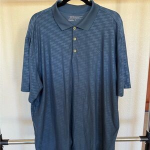 Nike Men's Geometric Pattern Polo - Dark Blue